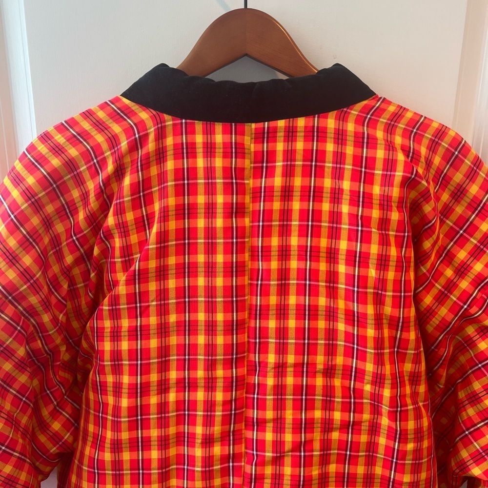 Plaid Kimono Jacket with Black Trim - Picture 6 of 16